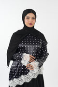 Premium Satin Top - Polka (Black)
