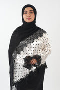 Premium Satin Top - Polka (White)
