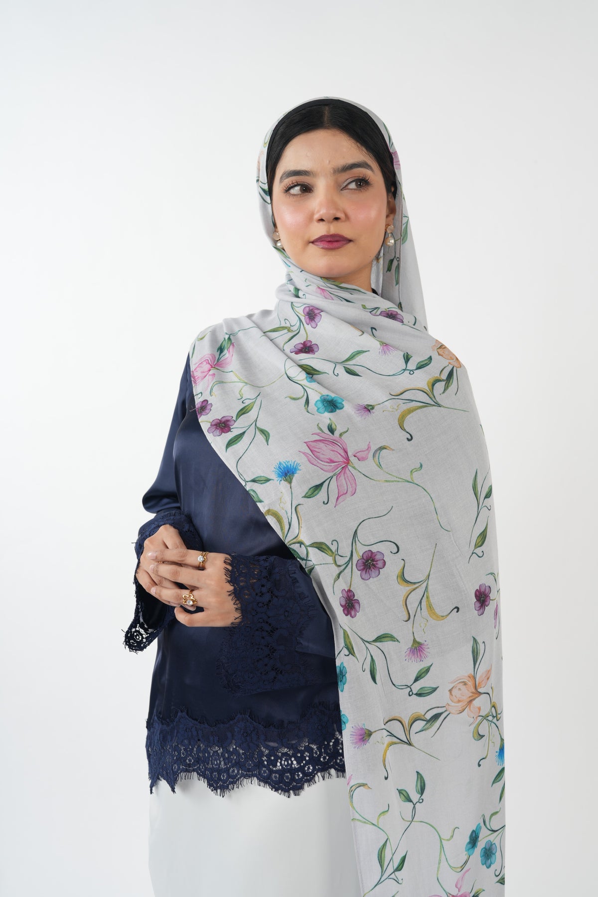 Printed Modal - Teal Blossom