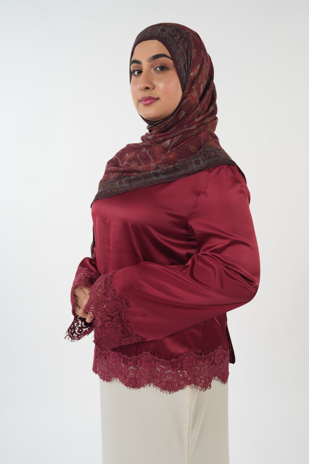 Satin Top - Cherry Red