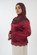 Satin Top - Cherry Red