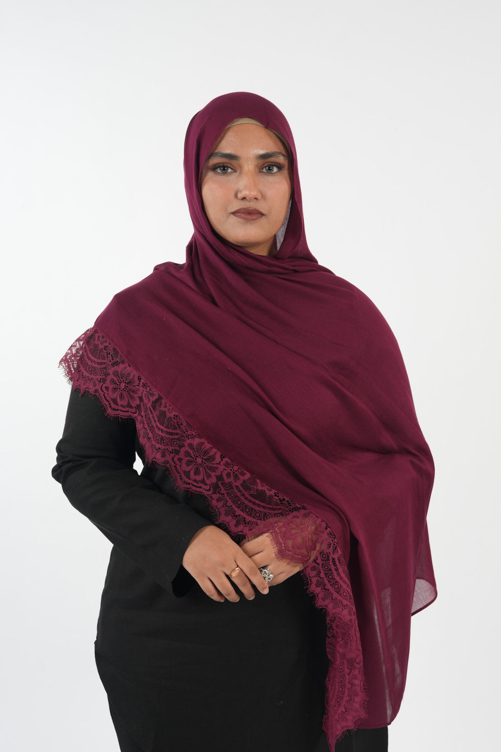 Lace Modal - Wine Red