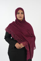 Lace Modal - Wine Red