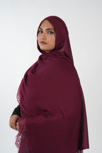 Lace Modal - Wine Red