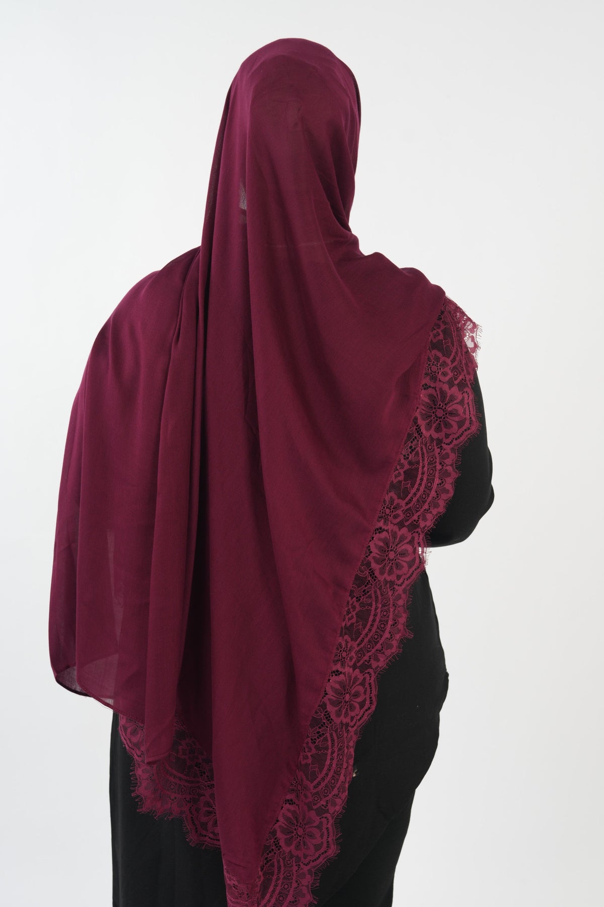 Lace Modal - Wine Red