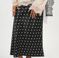 Satin Skirt - Polka (Black)