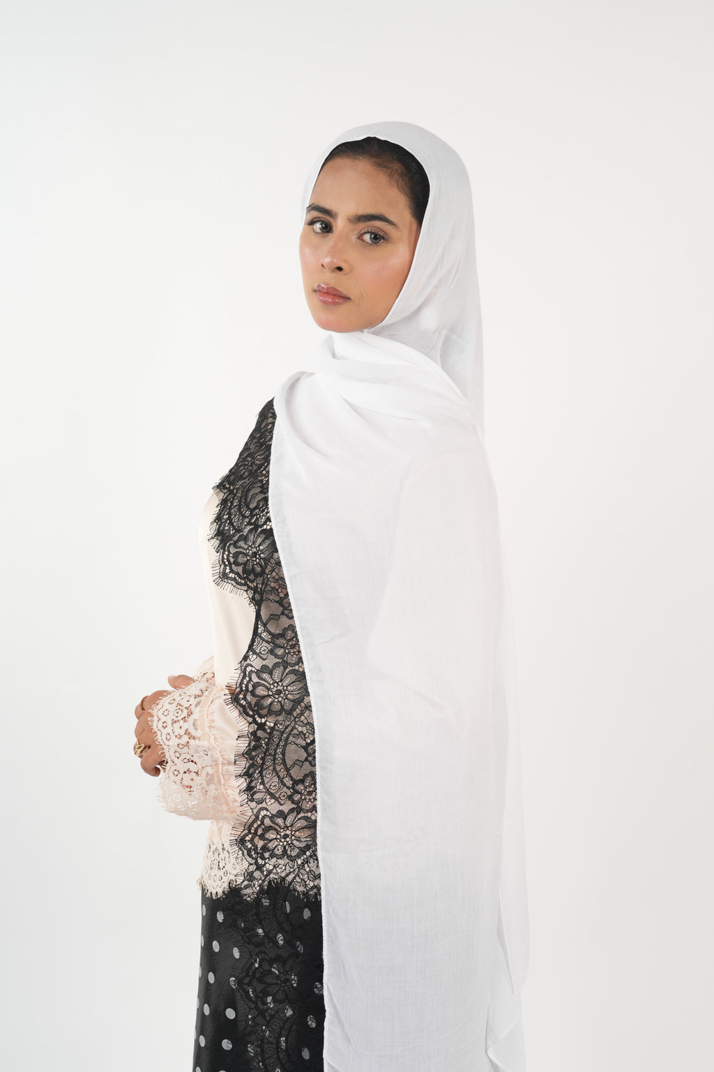 Lace Modal - White