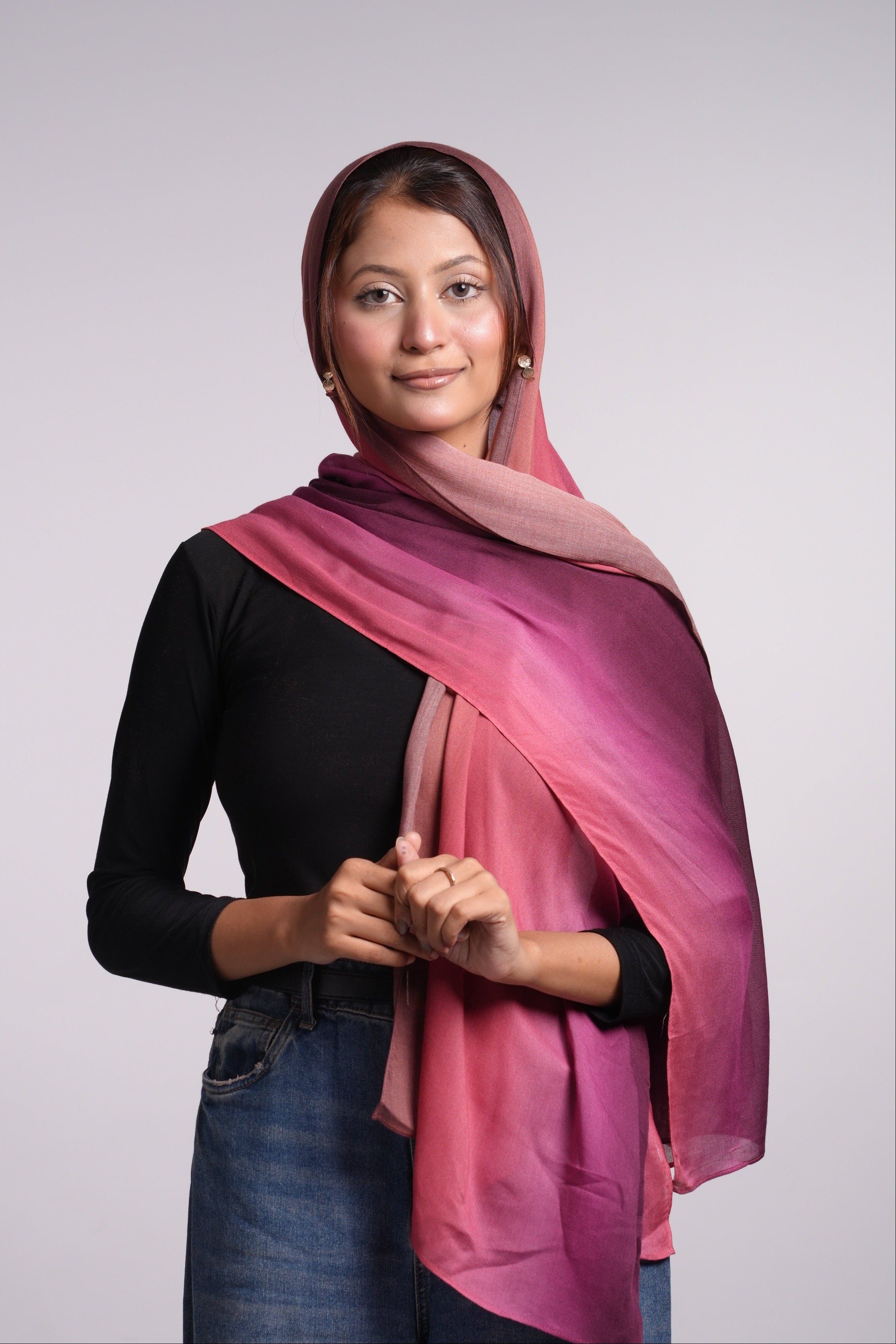 Printed Modal - Ombré Rouge