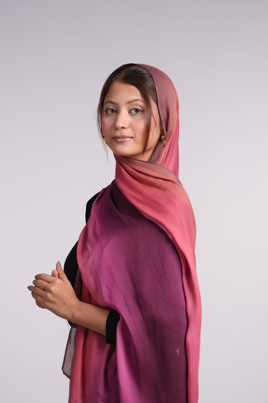 Printed Modal - Ombré Rouge