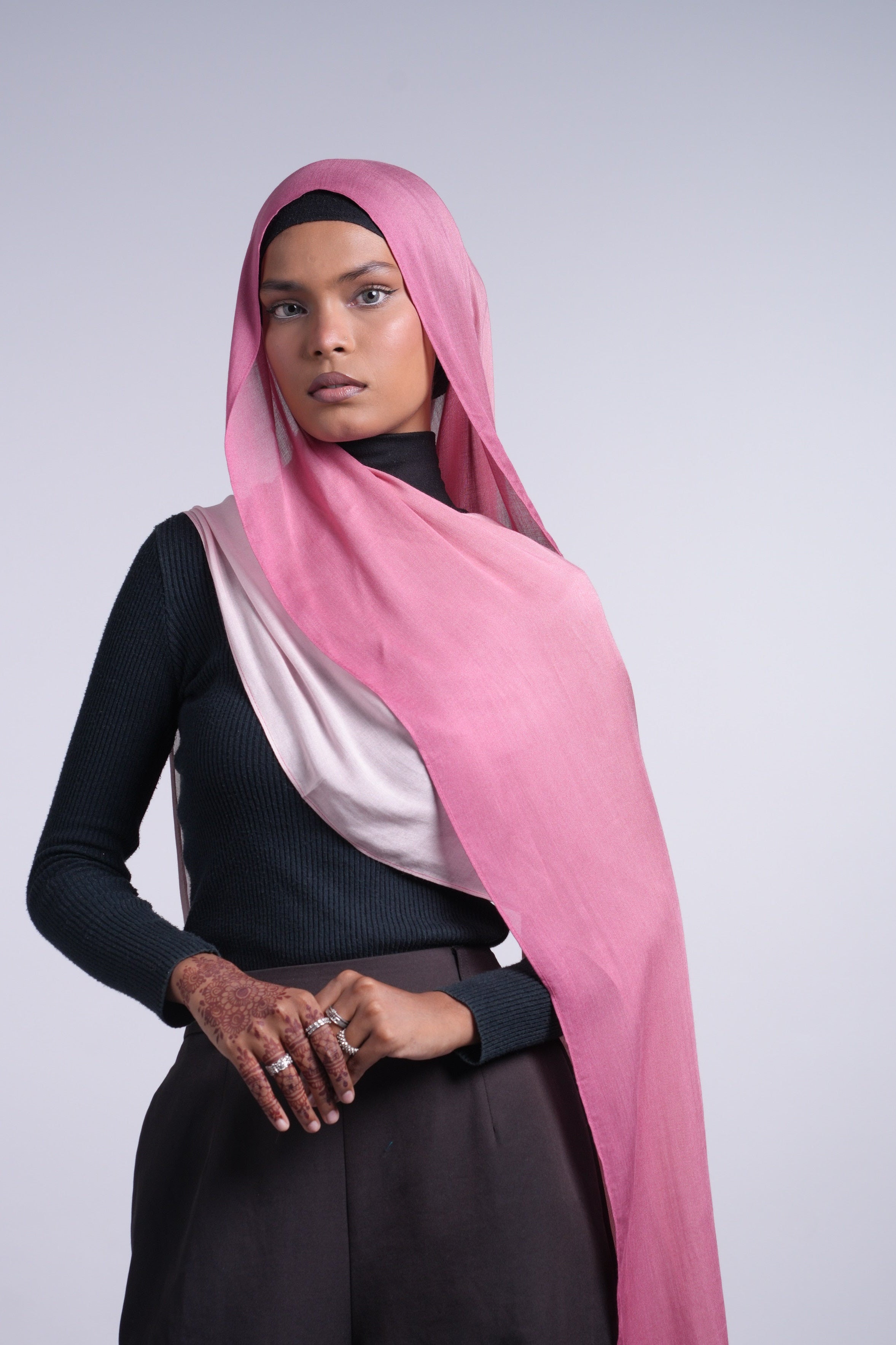Printed Modal - Ombré Pink