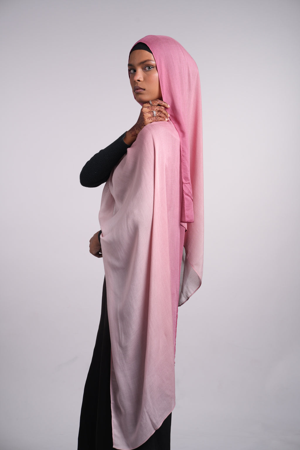 Printed Modal - Ombré Pink