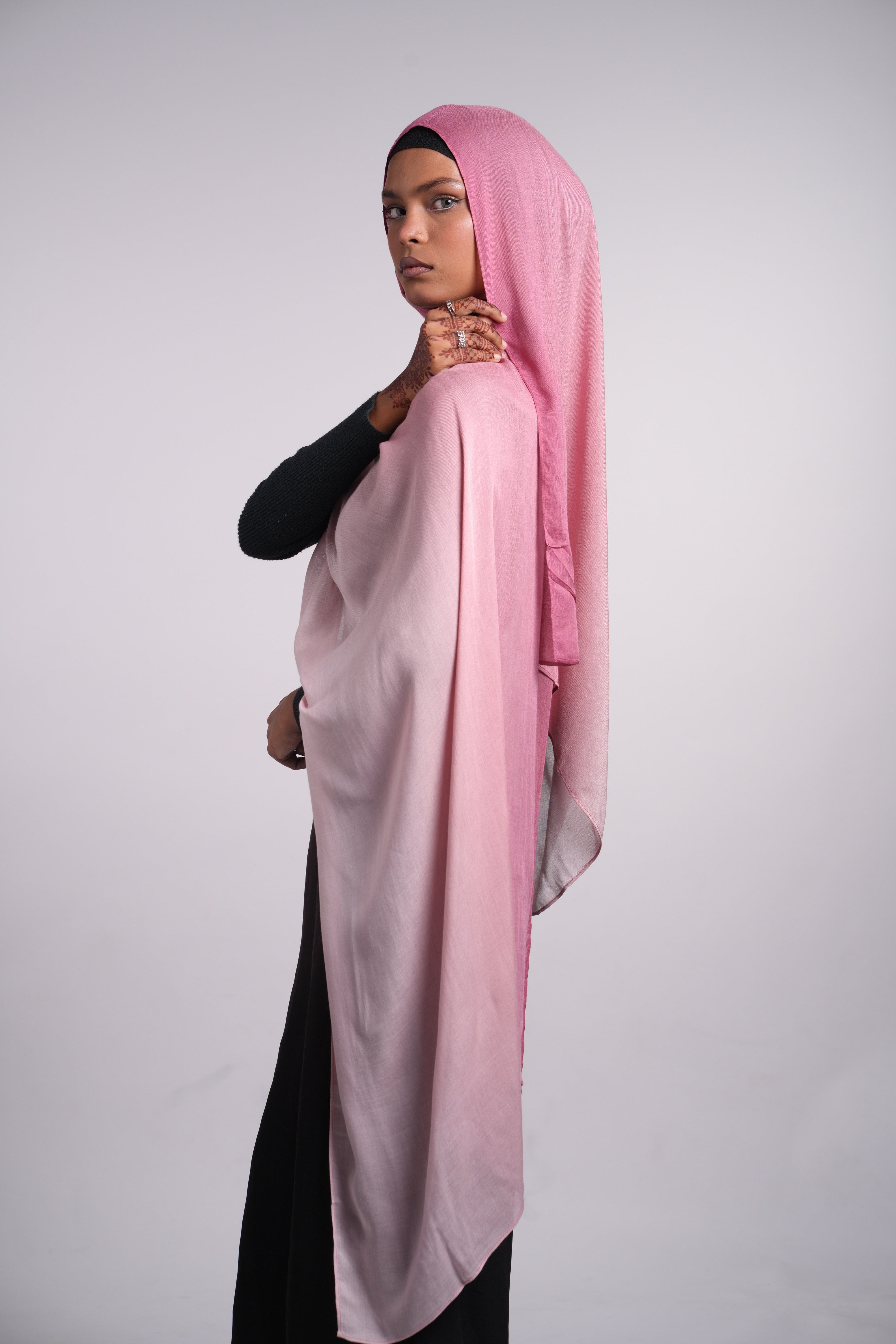 Printed Modal - Ombré Pink