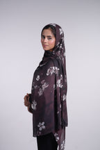Printed Modal - Burgundy Floral