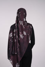 Printed Modal - Burgundy Floral