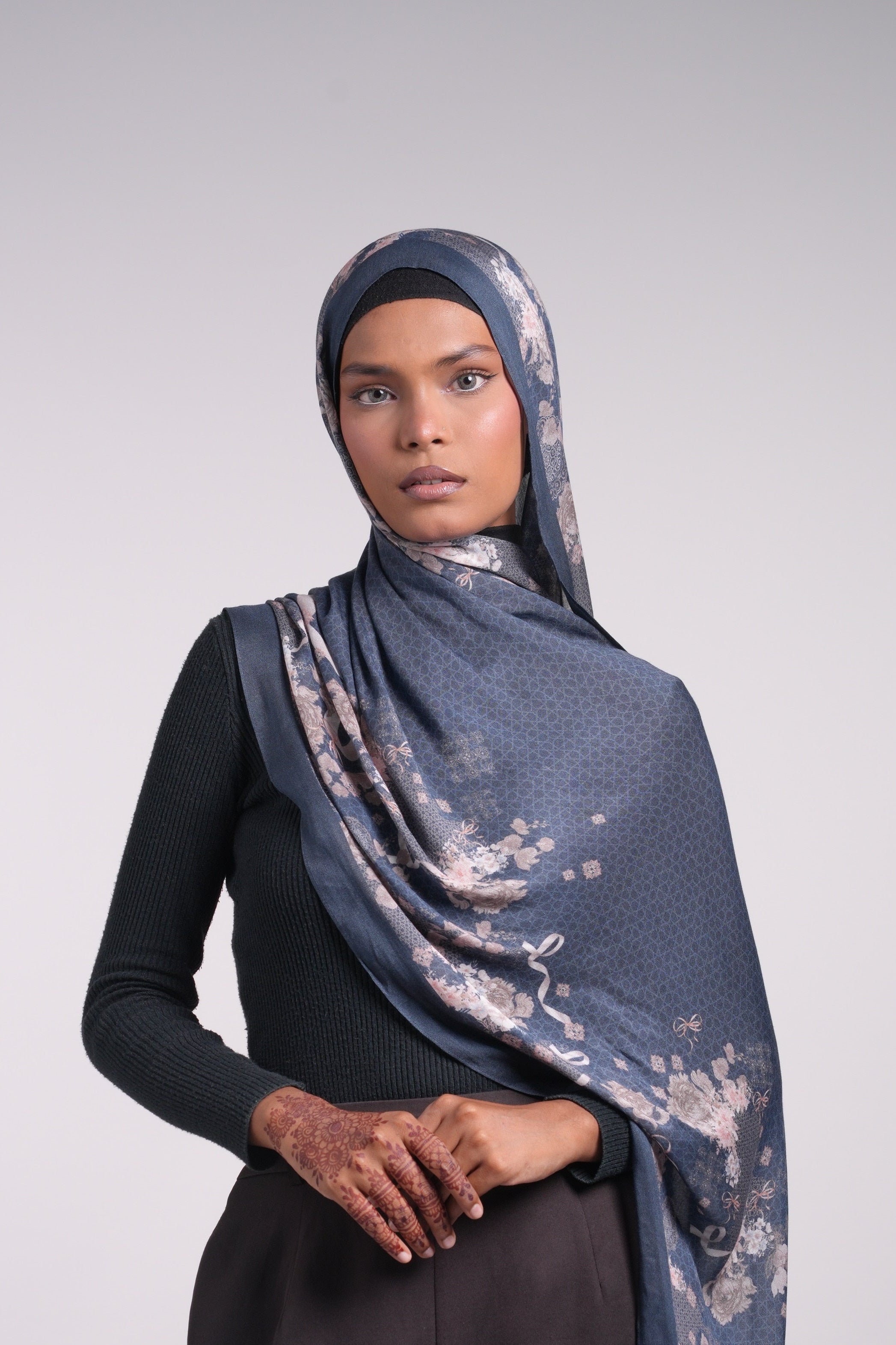 Printed Modal - Blue Floral