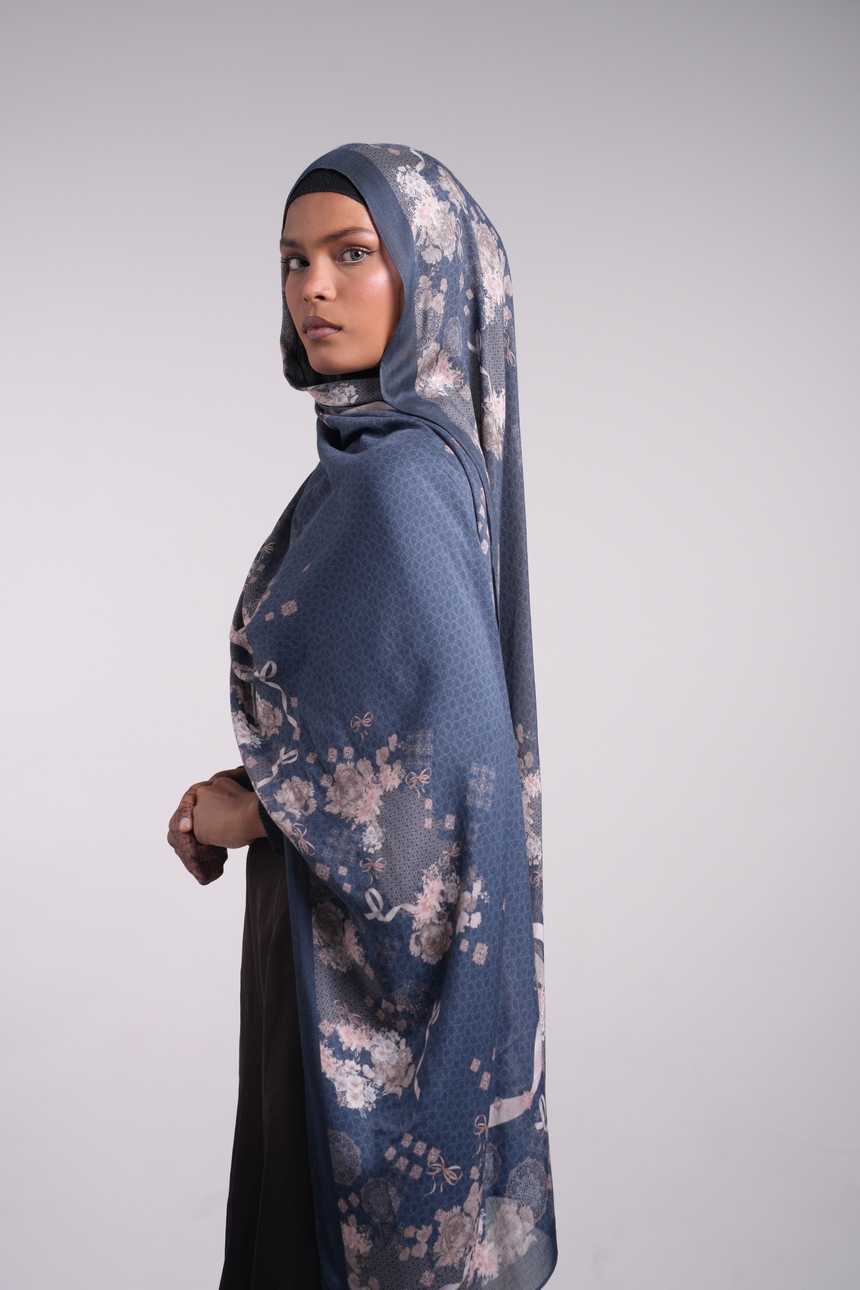 Printed Modal - Blue Floral
