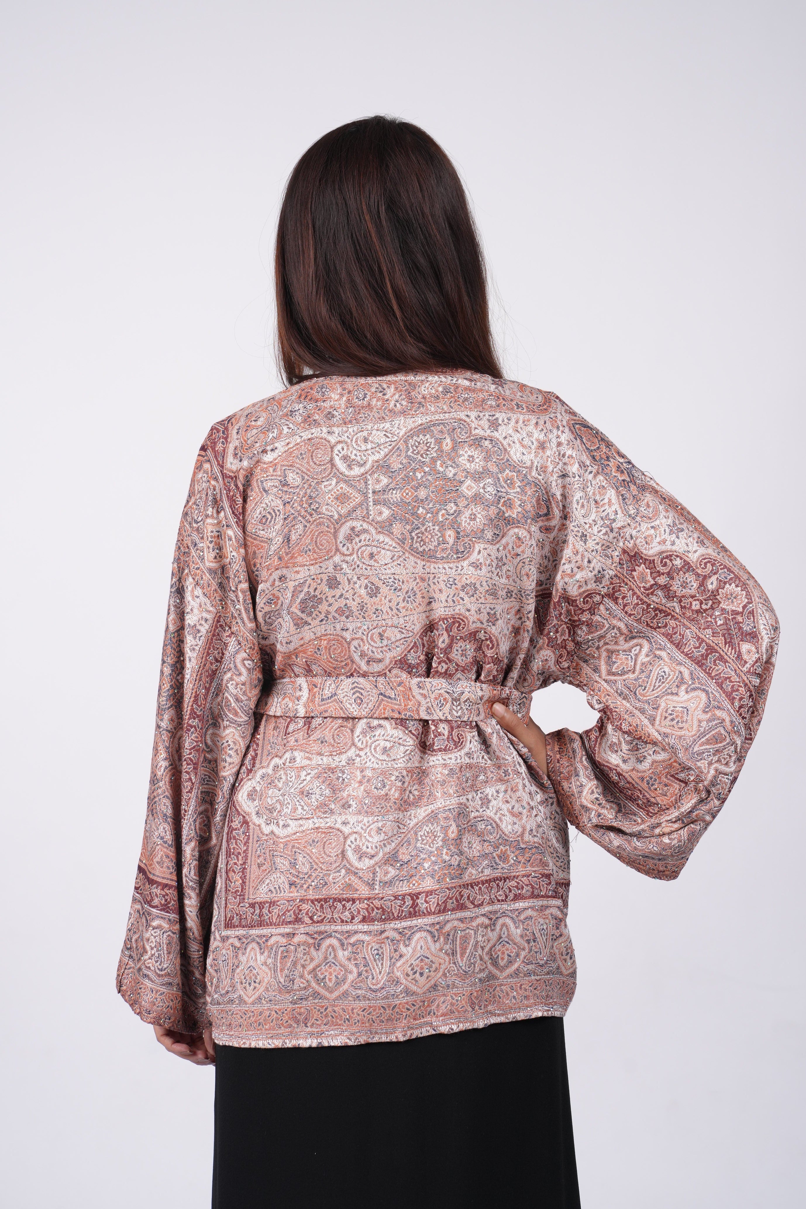Pashmina Kimono - Brown
