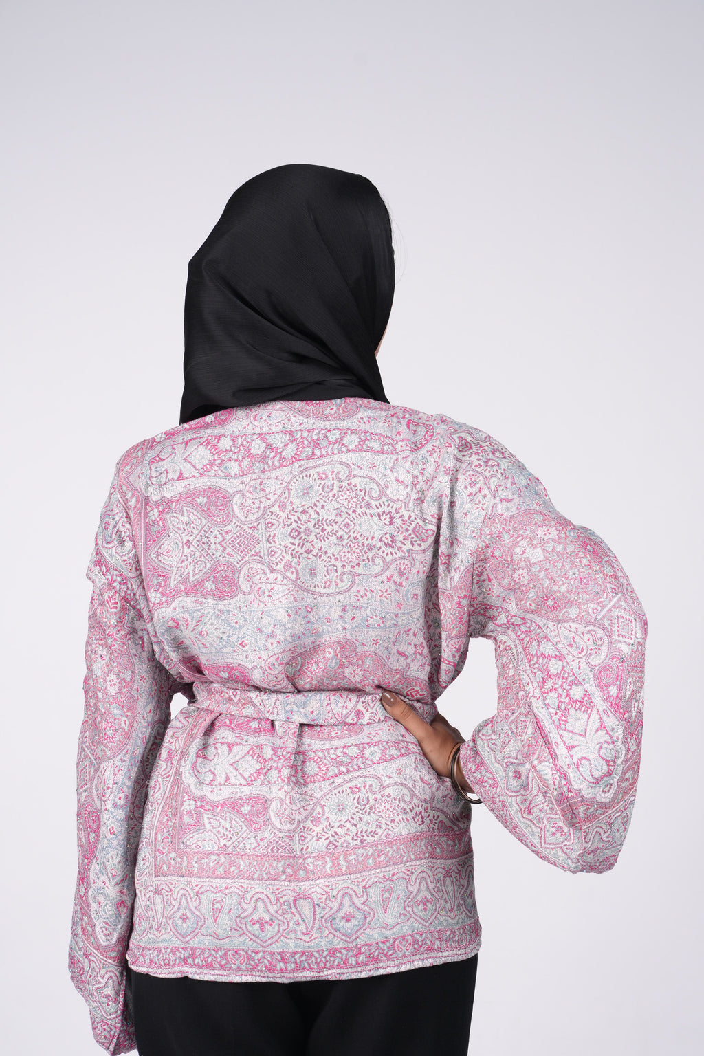 Pashmina Kimono - Pink & Blue