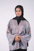 Pashmina Kimono - Blue & Brown