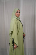 Lace Abaya - Matcha Green