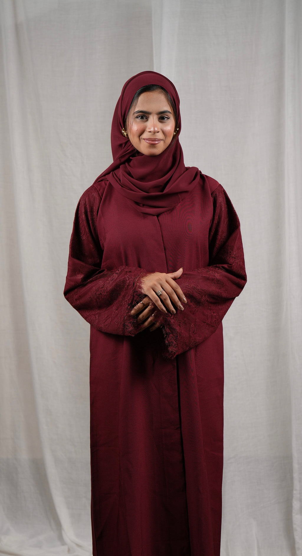 Nura Abaya - Burgundy