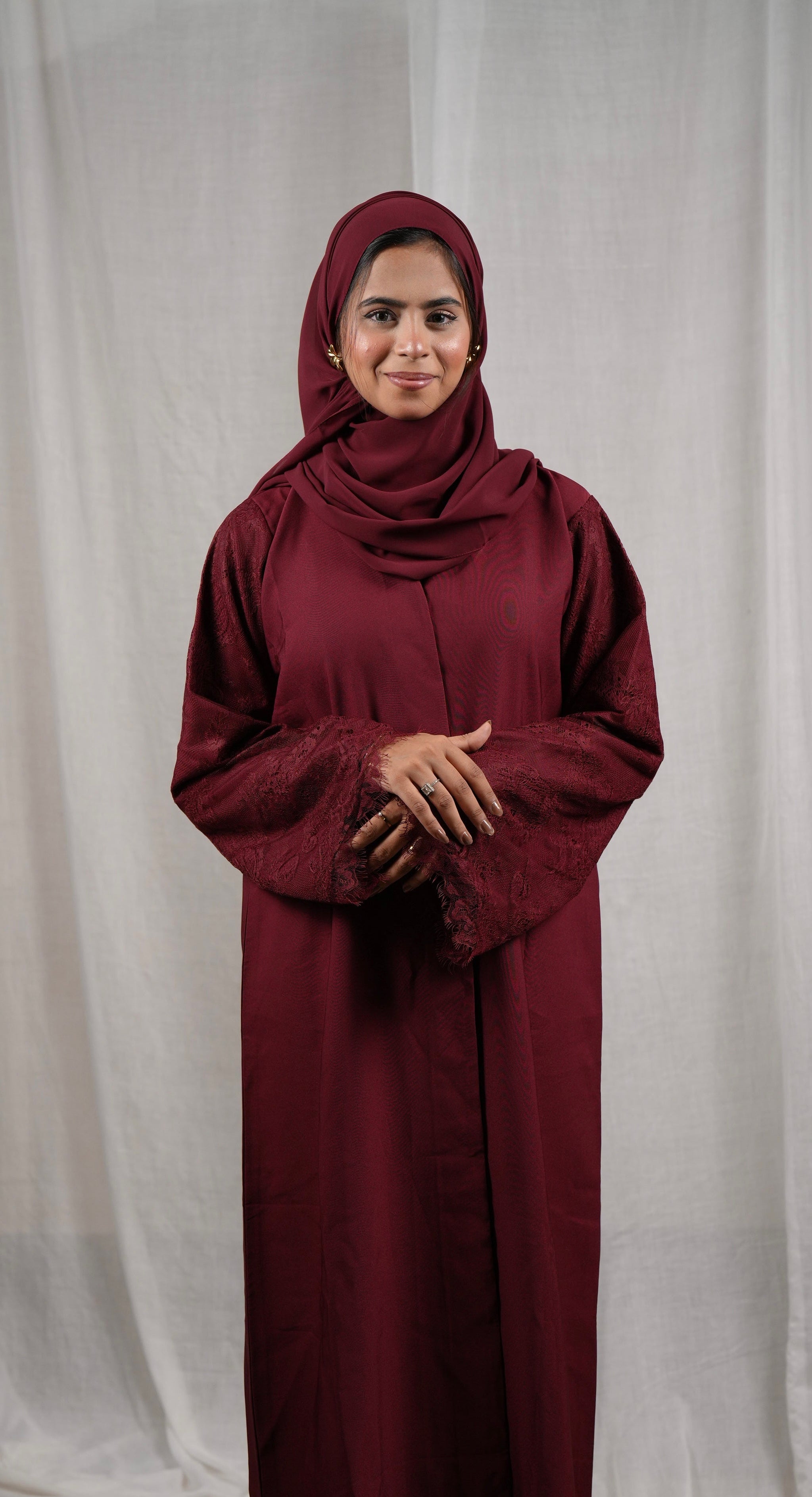 Nura Abaya - Burgundy