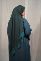 Lace Abaya - Teal