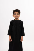Kids Emirati Thobe - Charcoal Black - individual photo 52