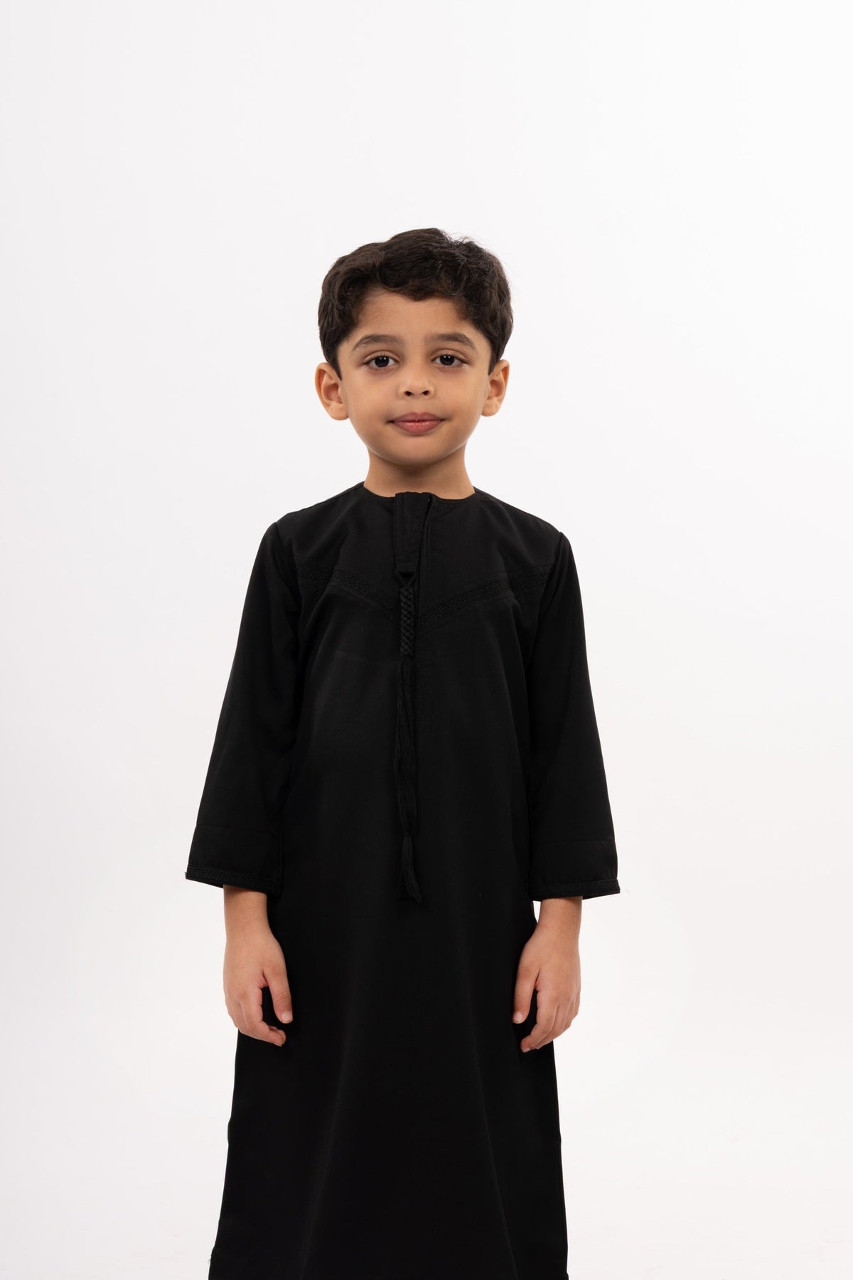 Kids Emirati Thobe - Charcoal Black - individual photo 52