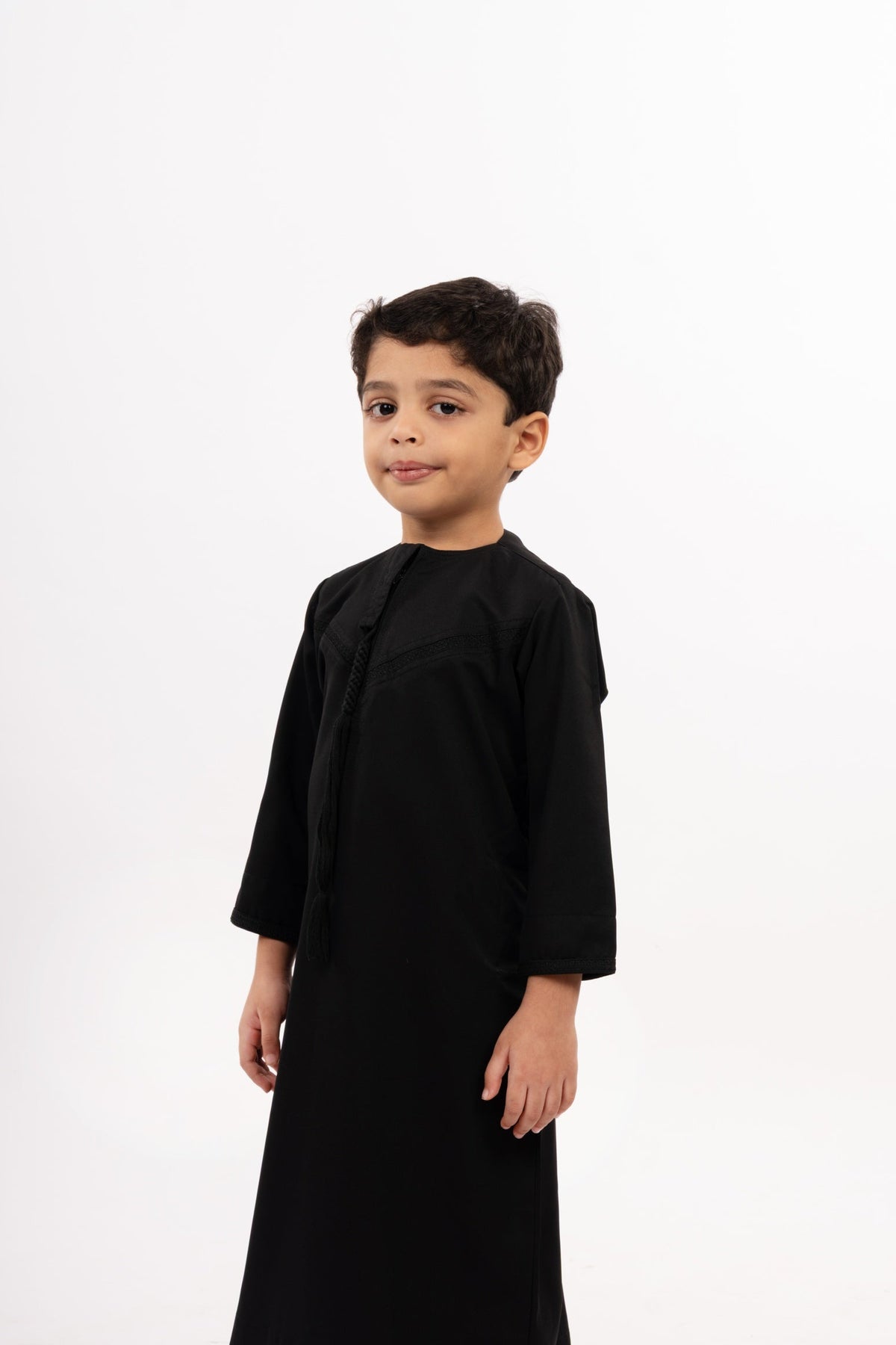Kids Emirati Thobe - Charcoal Black - individual photo 53