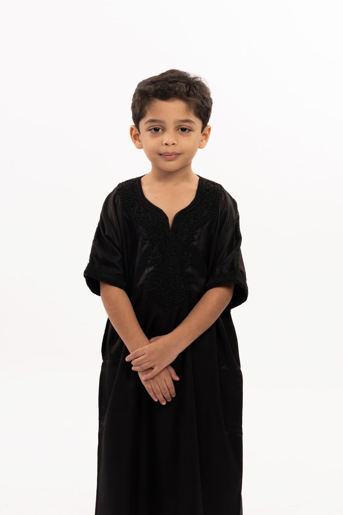 Kids Moroccan Thobe - Obsidian, individual product photo 1
