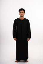 Premium Emirati Thobe - Charcoal Black - individual photo 40