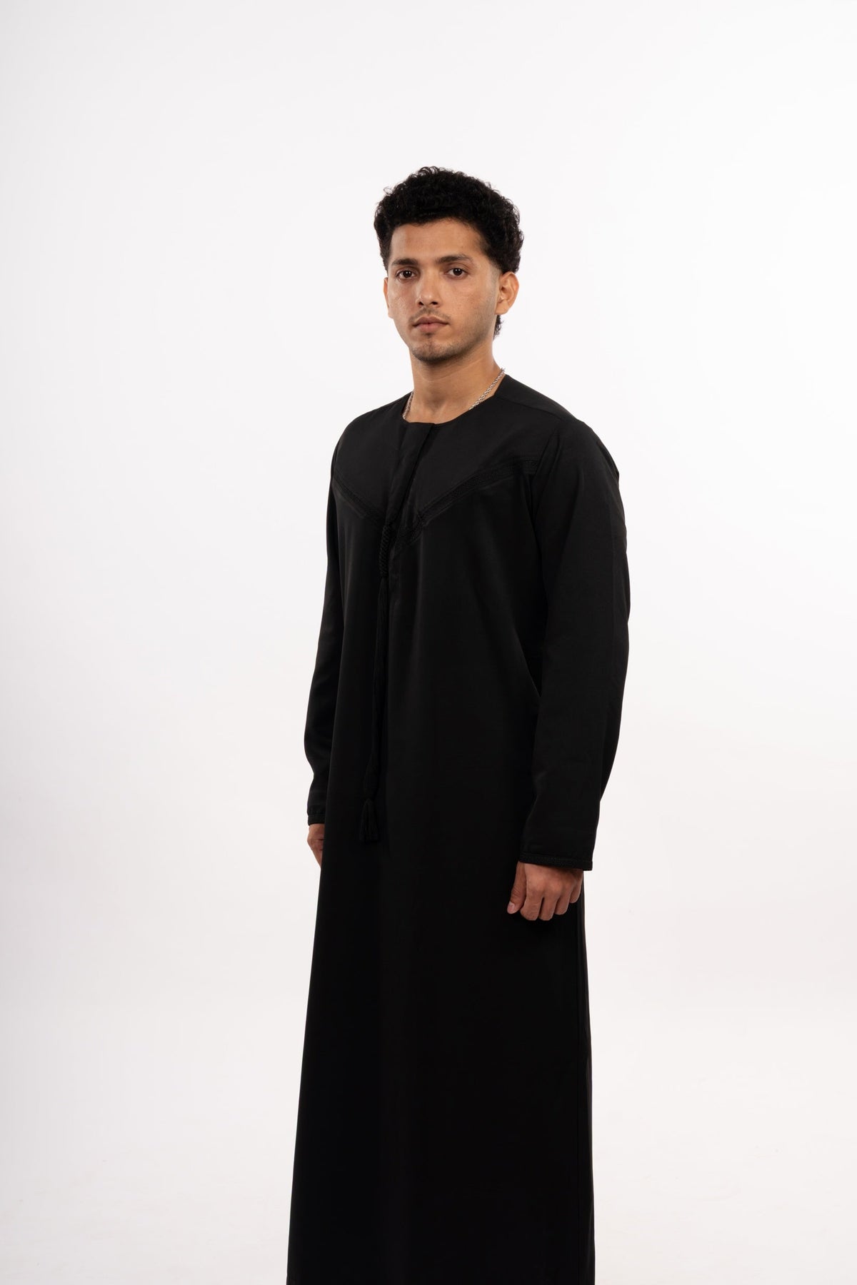 Premium Emirati Thobe - Charcoal Black - individual photo 42