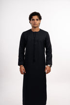 Premium Emirati Thobe - Midnight navy - individual photo 37