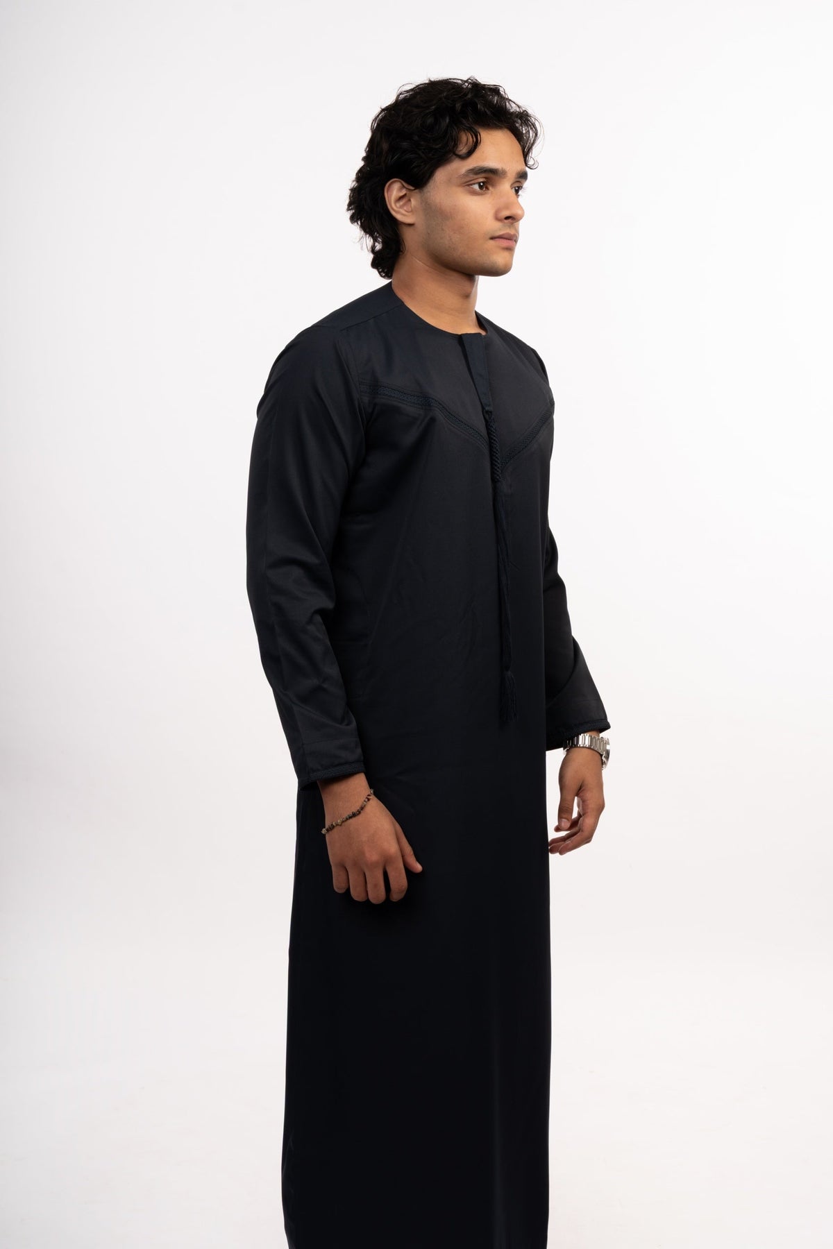 Premium Emirati Thobe - Midnight navy - individual photo 38