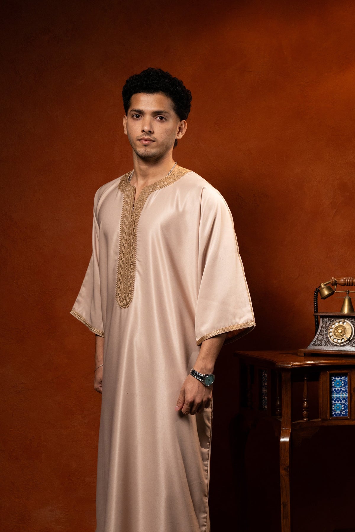 Premium Moroccan Gandoura - Desert Gold - individual photo 114