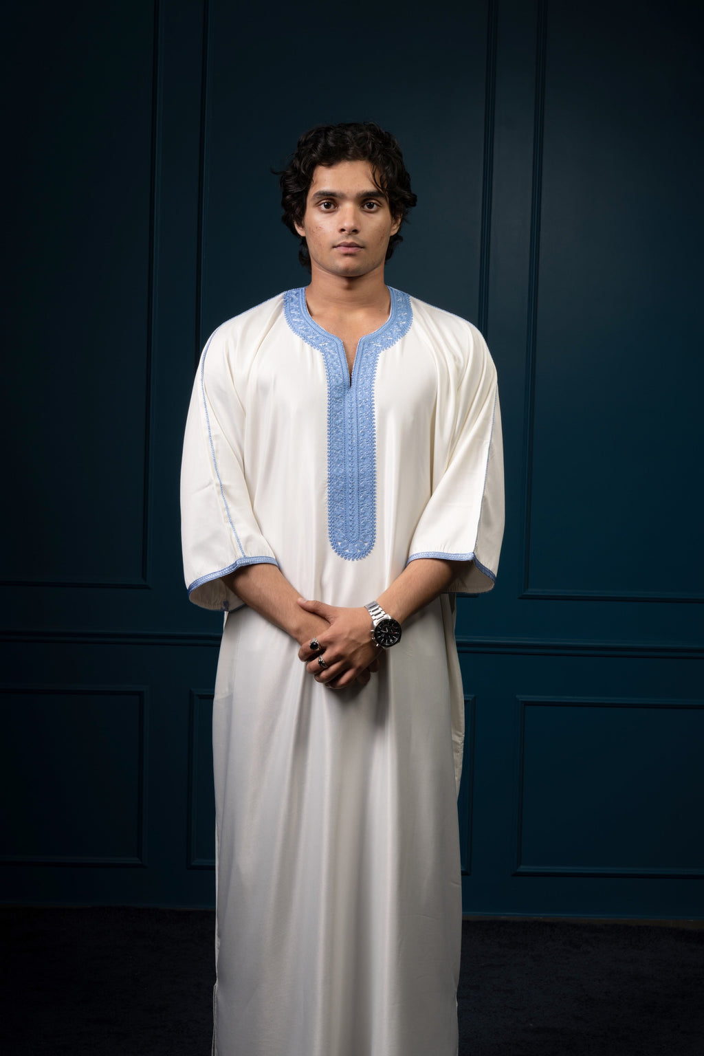 Premium Moroccan Gandoura - Glacier - individual photo 97