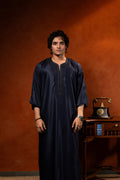 Premium Moroccan Gandoura - Midnight Navy - individual photo 115
