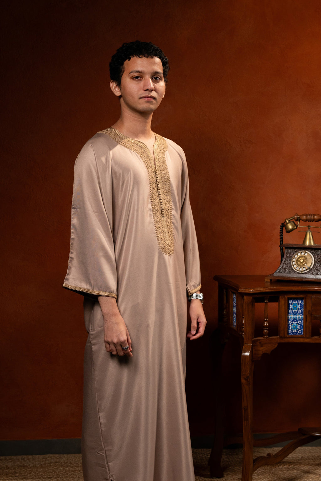 Premium Moroccan Gandoura - Sand - individual photo 101