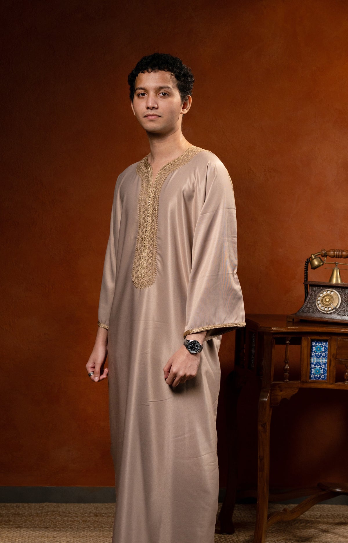 Premium Moroccan Gandoura - Sand - individual photo 102