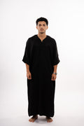 Premium Moroccan Thobe - Obsidian Black - individual photo 16