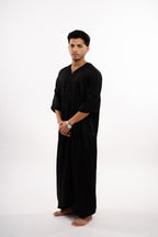Premium Moroccan Thobe - Obsidian Black - individual photo 19