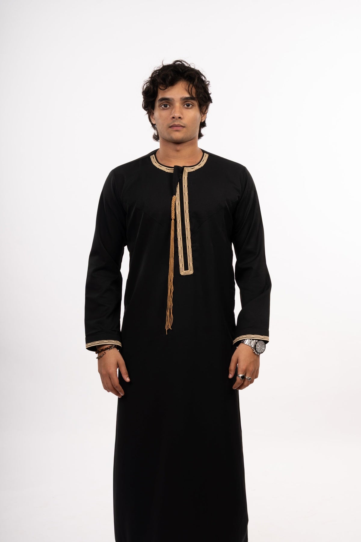 Premium Omani Thobe - Black & Gold - individual photo 62