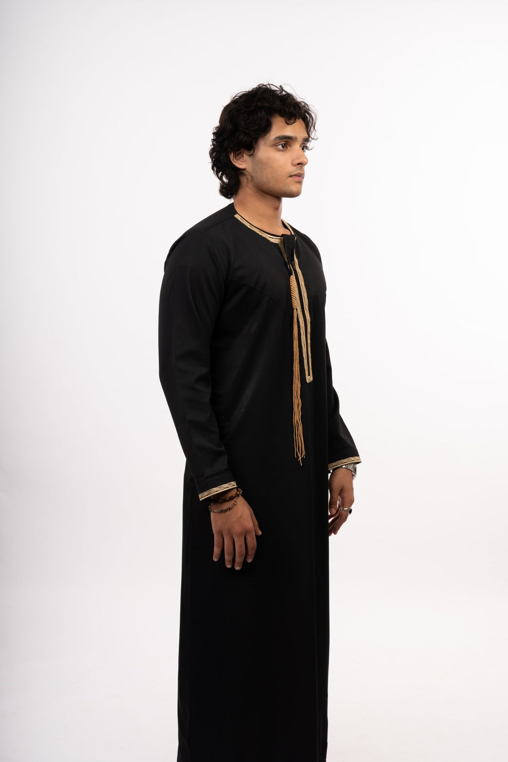 Premium Omani Thobe - Black & Gold - individual photo 63