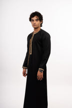 Premium Omani Thobe - Black & Gold - individual photo 64