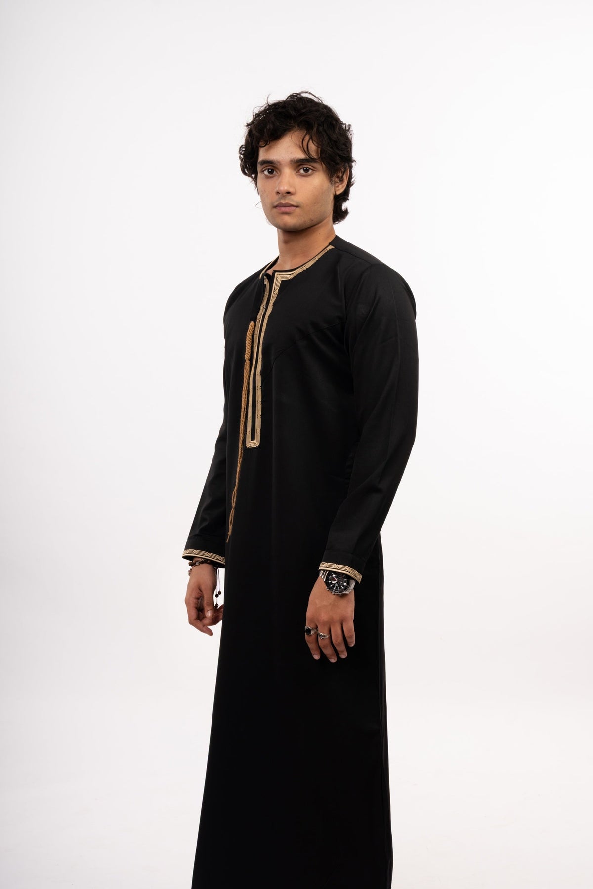 Premium Omani Thobe - Black & Gold - individual photo 64