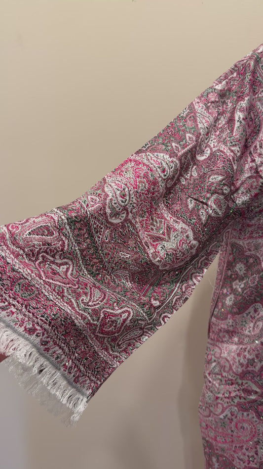 Pashmina Abaya - Pink & Black