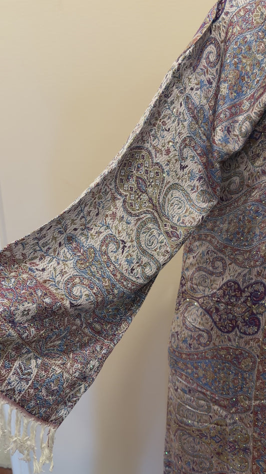Pashmina Abaya - Violet & Olive