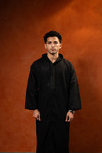 Winter Hooded Djellaba - Black - individual photo 144