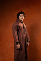 Winter Hooded Djellaba - Chocolate Brown - individual photo 134